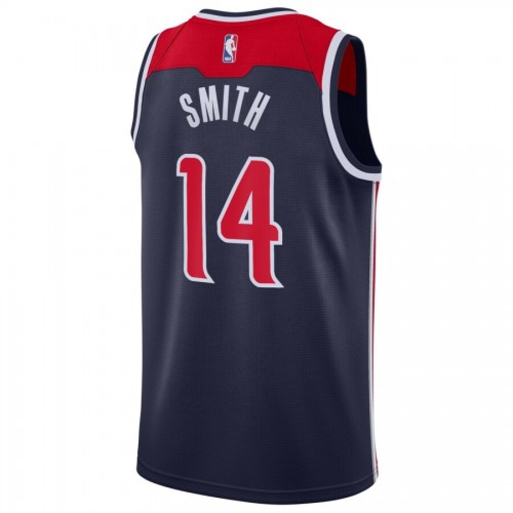 Men's Washington Wizards Ish Smith #14 Navy Swingman Jersey - Statement Edition-Pro Kit Vault | Brand New 26/27 Sports Jerseys
